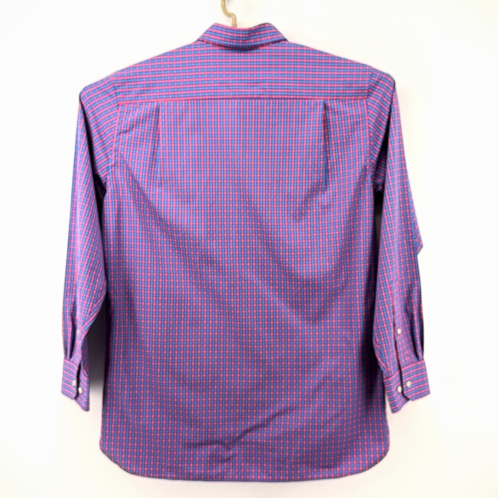 Southern Tide Shirt Mens M Dark Pink Blue New Classic Fit Plaid Cotton 2179 - Picture 3 of 12